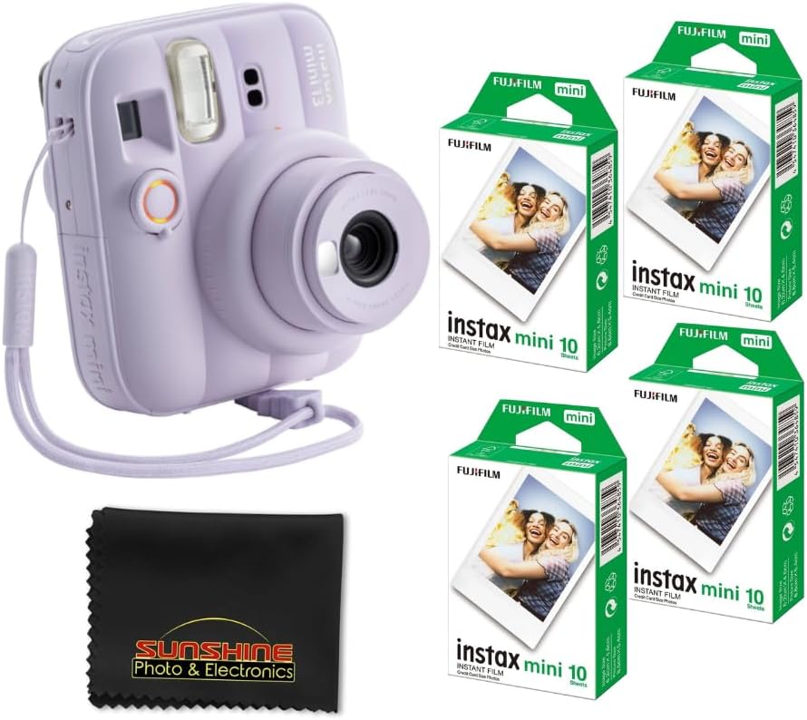 Fujifilm Instax Mini 13 Instant Film Camera (Dreamy Purple) with 40 Sheets Fujifilm Instax Mini Instant Film by FUJIFILM