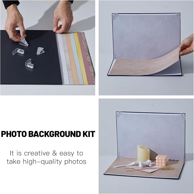 16x11.5 Inch Photo Backdrop Board, 8PCS Double Side Flat Lay Backdrop Paper, Sky Series Product Photography Backdrop Kit for Props, Food Jewelry Cosmetics, Small Content Creator Backdrops - Image 6