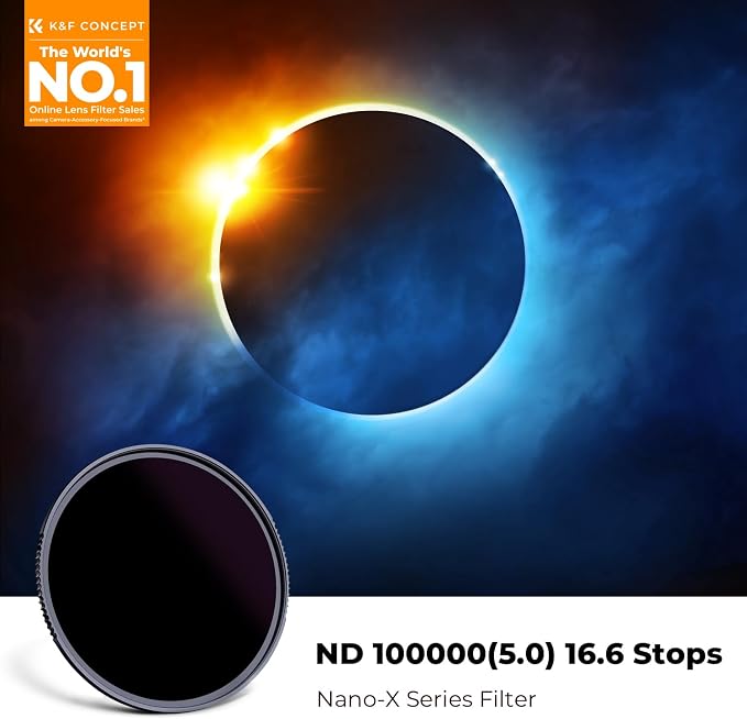 K&F CONCEPT 52mm ND100000(16.6 Stops) High Definition ND Lens Filter | Optical Glass Fixed Neutral Density Lens Filter with 28 Multi-Layer Coatings (Nano X Series) FN706 - Image 2