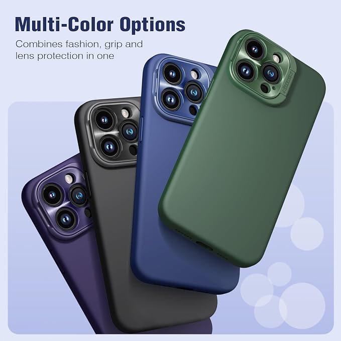 Nillkin for iPhone 15 Pro Max Case Silicone[Compatible with MagSafe][Innovation Metal Camera Invisible Stand] Military Grade Protection Shockproof Phone Case for iPhone 15 Pro Max 6.7'' Blue - Image 8