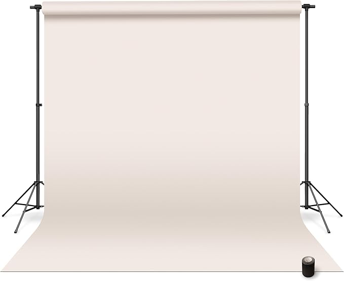 Denny Mfg Seamless Paper Backdrop for Photoshoot, Off White, 86 in x 36 ft | Photography Backdrop, Matte Finish for Portraits, Product Photos and Video Shoots, with Free Roll Gaffer Tape (2 in x 13 ft) by Unknown