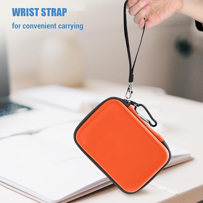 ProCase External Hard Drive Travel Case for 2.5" HDD/SSD -Orange | Fits Seagate Portable, Samsung T9, WD Elements, My Passport, Toshiba Canvio Basics, 1TB-5TB Drives, USB 3.0 HDD/SSD Storage - Image 5