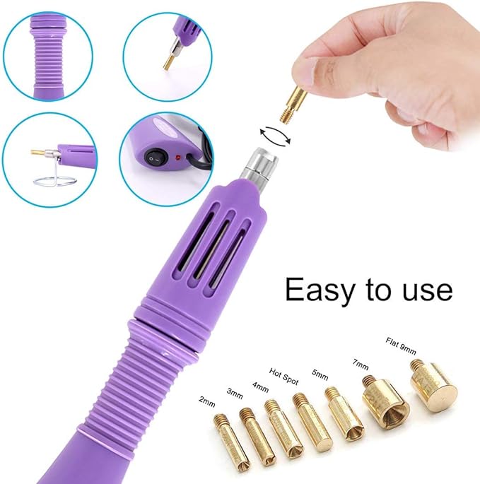 Epesl Bedazzler Kit with Rhinestones, Hot Fixed Gems Craft Applicator - Diamond Painting Pen, Wax Pencil, Tweezers, Tray, Cleaning Brush, Picker Rhinestones Crystals for DIY Clothes Shoes - Image 2