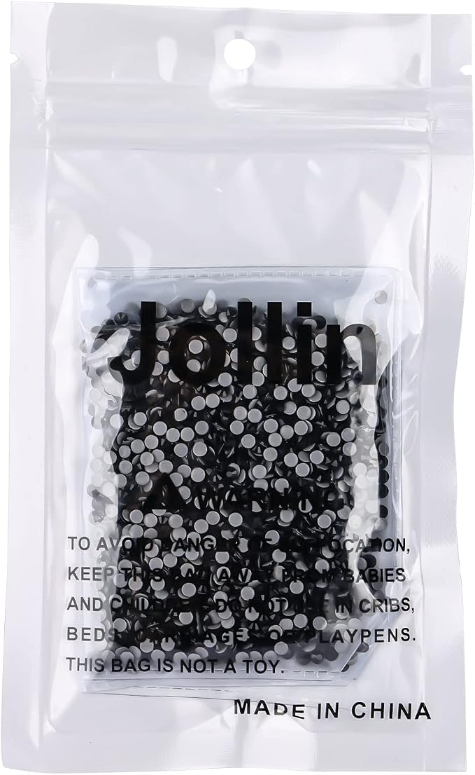 Jollin Hotfix Rhinestones Flatback Crystal Gems 2.8mm SS10, Jet | 2880pcs Hot Fix Crystals Glass Rhinestones for Bedazzling, Crafting, Clothes, Shoes & Accessories DIY Decoration - Image 7