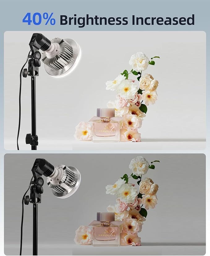 Softbox Lighting Kit 16x16in Soft Box 1Pack Upgrade 135W 2700-6400K 100V-240V E27 LEDBulb Continuous Photography Lighting,Photo Studio Light Equipment for Camera Shooting Video Recording - Image 3