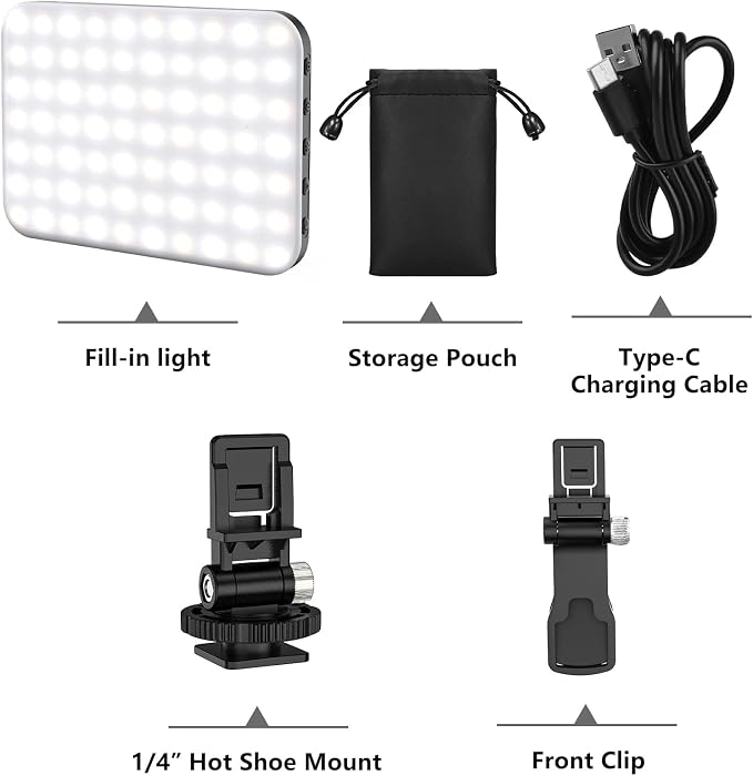Hagibis RGB Video Light, 360° Full Color Selfie Light LED Camera Light with 3 Cold Shoe Mounts/CRI 97+/20 Scene Modes/2200mAh Rechargeable Portable Phone Light Photography Selfie Lighting - Image 6