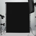 5x7ft Black Backdrop Background for Photography, High Density Polyester Fabric Top Rod Pocket Design, Black Photo Backdrop Curtain for Portrait Photoshoot, Party and Video by Naykaly