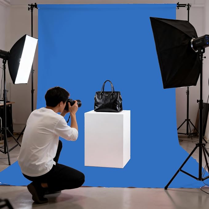 Royal Blue Photography Backdrop for Photoshoot, Fabric 6x9ft | Polyester Studio Photo Backgrounds, Non Reflective, Easy to Hang, for Portrait Shoot, Product, Party Decor, Video Creation - Image 4