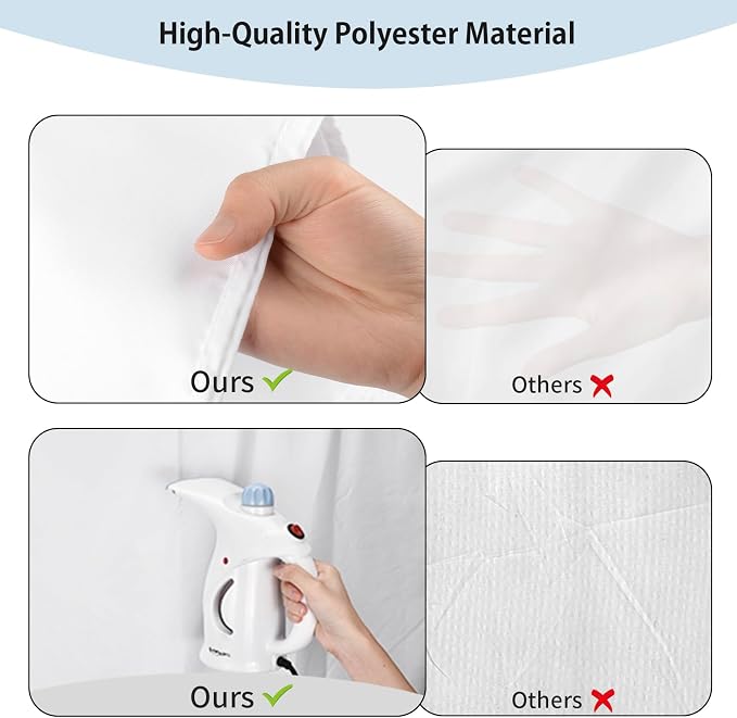 5X6.5ft White Backdrop Curtain for Photography (Without Stand) | White Photo Background for Photographic Parties Video Recording Live Streams Polyester Fabric Photoshoot Screen Backdrops - Image 5