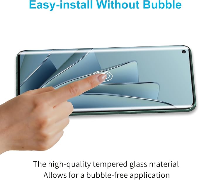 Didisky Screen Protector for Oneplus 10 Pro (Not for 10t,10), 3 Pack Tempered Glass Film with 2 Pak Lens Protector, 3D Curved Full Coverage,Easy to Install,Bubble Free,9H,Anti Scratch - Image 4