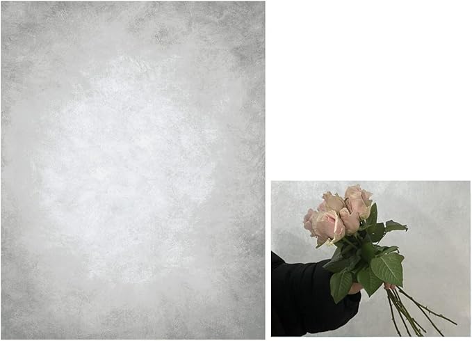 8x10ft Grey Portrait Photography Backdrops Solid Texture Abstract Photo Background for Photoshoot - Image 2