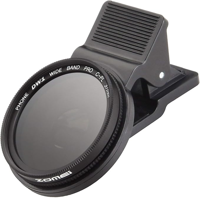 Zomei 4 in 1 Cell Phone Camera Lens Kit, 10X Close Up Macro Lens + Fader ND2-400 Filter + CPL Polarizing Filter with 37mm Clip for iPhone Samsung Android Smartphones - Image 3