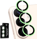 for Samsung Galaxy S26 Plus Camera Lens Protector, Individual Metal Ring Tempered Glass Lens Cover, [Strong Adsorption] Scratch Resistant Ultra-Thin HD Clear Lens Cover, 1 Set-Green Shine by Btscase