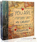 Holoary Self Adhesive Page Photo Album with Metallic Pen Magnetic Self-Stick Scrapbook for 3x5 4x6 5x7 6x8 8x10 Hand Made DIY 40 pages Albums, Printed Kraft Paper Cover Old Map Adventure Memory Book by Holoary