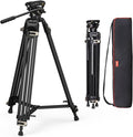 SmallRig AD-01 Video Tripod, 73" Heavy Duty Tripod with 360 Degree Fluid Head and Quick Release Plate for DSLR, Camcorder, Cameras 3751 by SmallRig