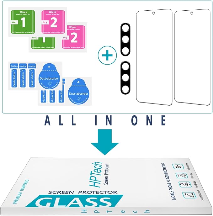 2+2 Pack Screen Protector for Samsung Galaxy S24 FE Tempered Glass | with Camera Lens Protector, Anti Scratch, Bubble Free - Image 7