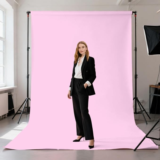 Pink Photography Backdrop for Photoshoot, Fabric 6x9ft | Polyester Studio Photo Backgrounds, Non Reflective, Easy to Hang, for Portrait Shoot, Product, Party Decor, Video Creation - Image 2