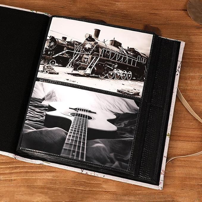 Photo Album 4x6, Soft Fabric Cover Pictures Photo Albums Memory Book for Family Baby Wedding Anniversary Birthday (Green, 200 Pockets) - Image 4