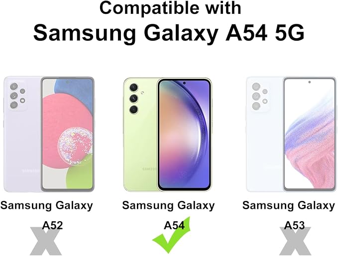 Camera Lens Protector for Samsung Galaxy A54, Silver | AR+AF, 9H Tempered Glass, Individual Metal Ring, Anti Glare, Fall Protection, Camera Screen Cover - Image 2
