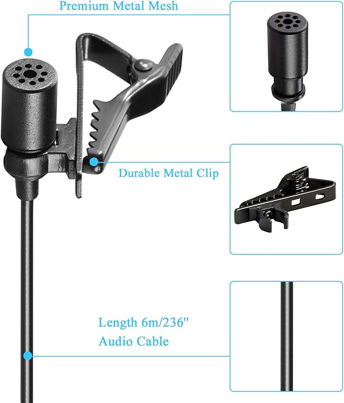 BOYA by M1 Collar Microphone for Smartphones Canon Nikon DSLR Cameras Camcorders Audio Recorder PC - Image 6