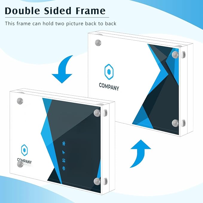 Kigley 24 Pcs 2.5 x 3.5 Inch Mini Acrylic Picture Frames, Clear Acrylic Photo Business Card Frame Desktop Display Double Sided Wallet Size Frame Freestanding Frames for Film Photos Cards Stamp - Image 4