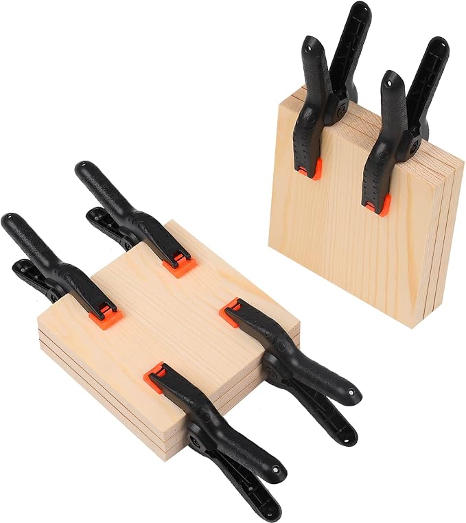 12 Pack Plastic Spring Clamps, 3.5inch Small Heavy Duty Clips for Crafts, Backdrop Stand, Woodworking, Photography Studios (Black) - Image 6
