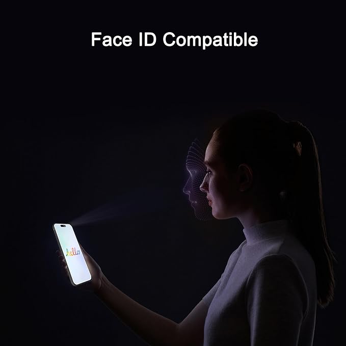 Ailun Privacy Screen Protector+Camera Lens Protector for iPhone 15 | 3+3 Pack, 6.1 inch, Installation Frame, Anti Spy Private Tempered Glass Film, Case Friendly, HD - Image 5
