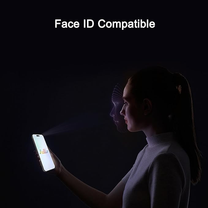 Ailun Privacy Screen Protector+Camera Lens Protector for iPhone 15 Pro | 3+3 Pack, 6.1 inch, Installation Frame, Dynamic Island Compatible, Anti Spy Private Tempered Glass, HD - Image 5