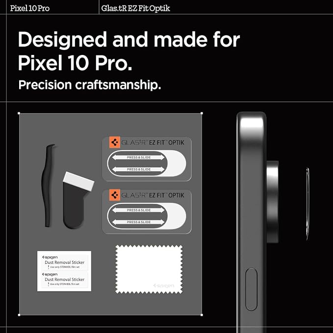 Spigen Glas.tR EZ FIT Optik Camera Lens Protector for Pixel 10 Pro | GlasTR EZ Fit Optik, 9H+ Tempered glass, Scratch resistant, Original photo quality, Auto-align tray, Case-friendly, 2Pack - Image 7