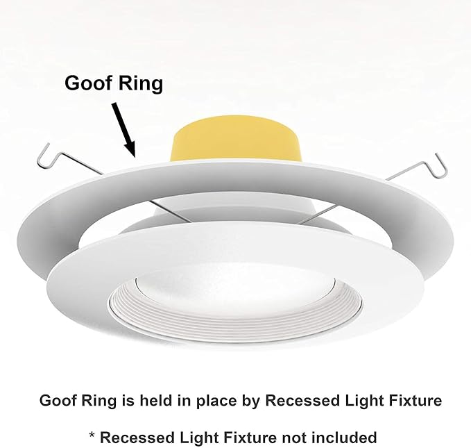 10 Pack Gloss White Goof Trim Ring for 8" Inch Recessed Can Lighting Down Light, Outer Diameter 8.6 Inches, Inner Diameter 6.2 Inches - Image 6