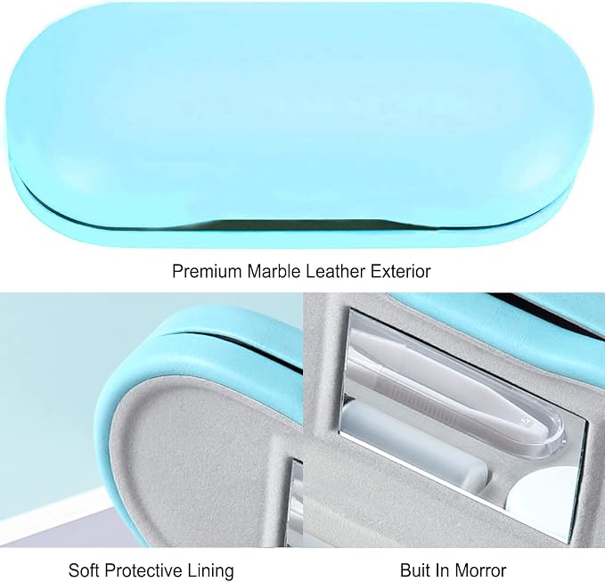AITIME 2 in 1 Contact Lens and Glasses Case Combo,Contact Travel Case Kit | Double Sided Eye Contact Case with Remover Tool,Storage Organizer Accessories,Cute Eyeglasses Case with Contact Holder - Image 6