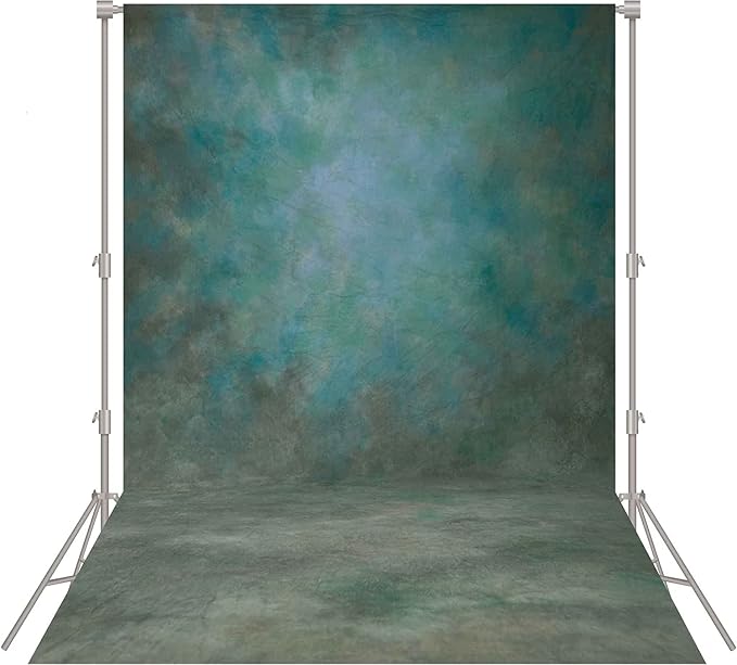 Abstract Photography Backdrop for Photoshoot8x10ft,Green,No Stand | Professional,Polyester Fabric,Roller Pocket on Top,Vintage Portrait Photo Props Booth Background,Photoshoot Studio by Haboke