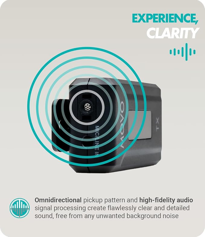 Movo WMX-2-DUO Wireless Camera Microphone Lapel Mic with Charging Case - Lav Mic, Wireless Lapel Microphone 2.4GHz Lavalier, Lav Mic for Vlogging, DSLR, Computer - Image 6
