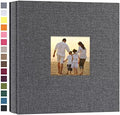potricher Photo Album 4x6 Pictures, 200 Pockets, Linen Cover, Gray by potricher