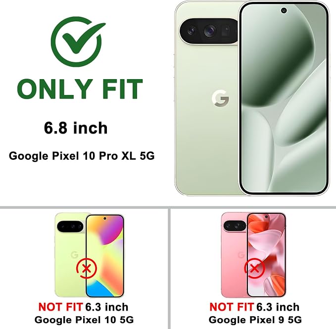 Gritup for Google Pixel 10 Pro XL Case with Screen Protector*2 | Magnetic Stand & Slide Camera Cover, Shock Proof Military-Grade Phone Case, White+Black - Image 2