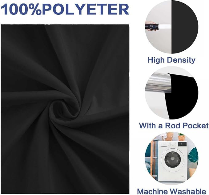 Black Photo Backdrop Professional Photography Background Cloth 8x10ft | Seamless Design eliminates Wrinkle Portrait Photography Wedding Dark Theme Decorations - Image 4