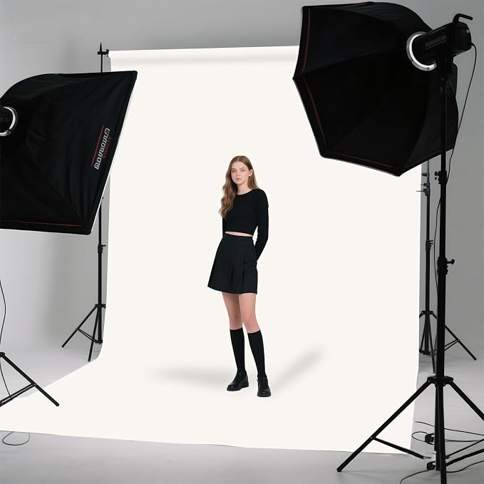 Ivory Photo Backdrop for Photoshoot Background Photography 10x20ft | Polyester, Portrait Product Photographic, Fashion Shoot, Festival Celebrations - Image 4