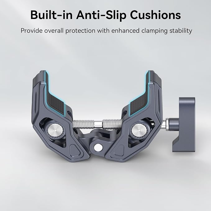 SMALLRIG Crab-Shaped Super Clamp, Camera Mount, 1/4"-20, 3/8"-16 Threaded Holes, 7.7lbs/3.5kg Payload, Compatible with Cameras, Monitors, LED Lights, etc. (Pack of 2) - Image 5