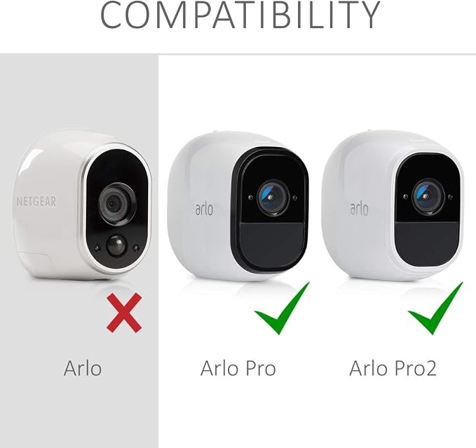 kwmobile Silicone Cover for Arlo Pro/Pro 2 Smart Cover - TPU Protective Camera Skin with Sun Shield - Weather-Resistant - White - Image 6