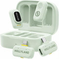 Hollyland Lark A1 Wireless Mini Microphone for iPhone & Android, 48kHz/24-bit, 3-Level Intelligent Noise Cancel, Microphone for YouTube, Podcast, Vlogging (Green, 2TX + 2RX + Charging Case) by Hollyland