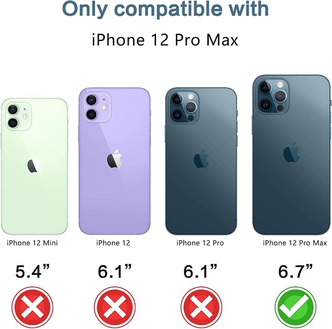 YWXTW [5 Pack Camera Lens Protector Compatible with iPhone 12 Pro Max 6.7" Tempered Glass, [Night Shooting Mode] Case Friendly, High Definition - Image 2