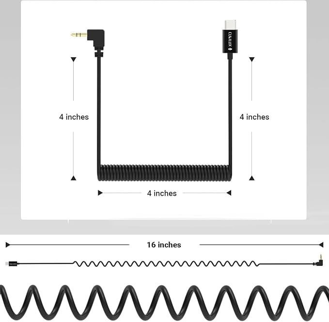 USB C Microphone Cable, Type C Mirophone Cord for 3.5mm Shotgun MIC, Compatible with Rode VideoMic Go, VideoMic Pro+, VideoMicro and More - Image 6