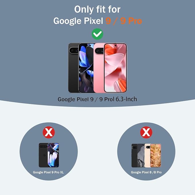 Gritup for Pixel 9/9 Pro Case Military-Grade Shockproof with Kickstand | with 2 PCS Screen Protector, Slide Camera Cover, Heavy Duty Outdoor Protection Funda para Google 9/9 Pro Cover Green+Pink - Image 3
