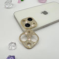 2 Pack Glitter Camera Lens Cover Protector Compatible with iPhone 13 /iPhone 13 Mini Metal Bling Diamond Camera Lens Cover Sticker Protector (Gold) by GSRYPC