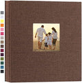 potricher Photo Album 4x6 Pictures, 1000 Pockets, Linen Cover, Brown by potricher
