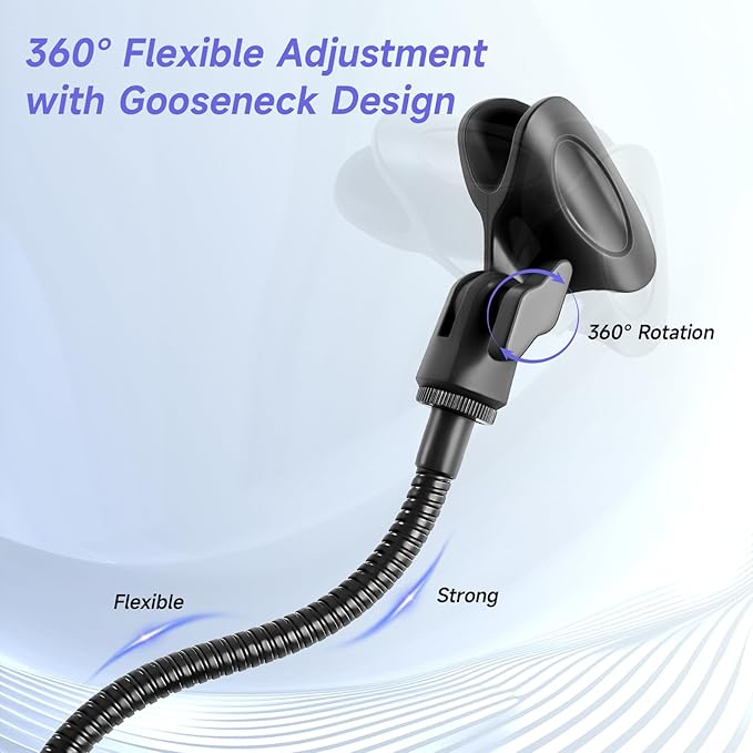 Podium Microphone Holder & Mic Holder -13.78" Flexible Gooseneck Desktop Mic Stands Holder for Lectern Podium Podcast Meetings Lectures Pulpit Streaming Gaming Studio - Image 4