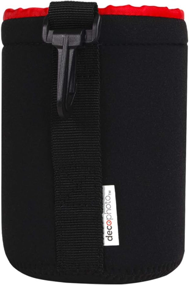 Medium Neoprene Lens Bag Protective Water and Weather Resistant Shock Drop and Scratch Armor Pouch Sleeve Case with Plush Interior, Black - Image 7
