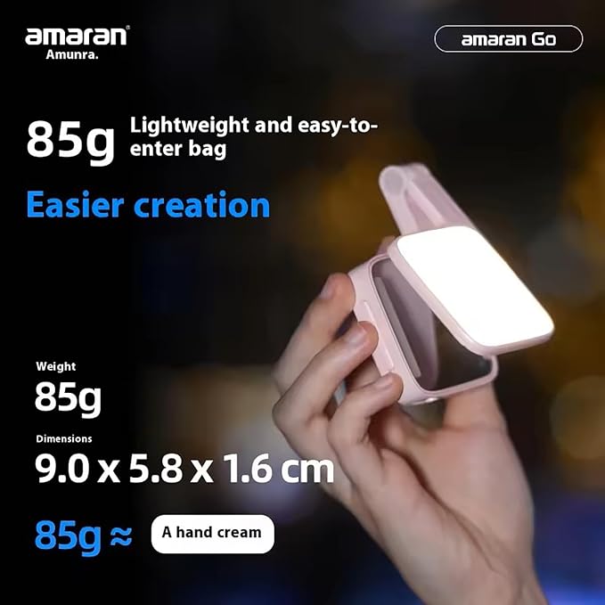 Amaran Go Magnetic Selfie Phone Light,Dual LED Light Source (Charcoal) | with Adjustable Mirror Light CCT 2700K-6500K,Rechargeable for Selfie,Makeup,Video Conference,TikTok,for iPhone & Android - Image 3