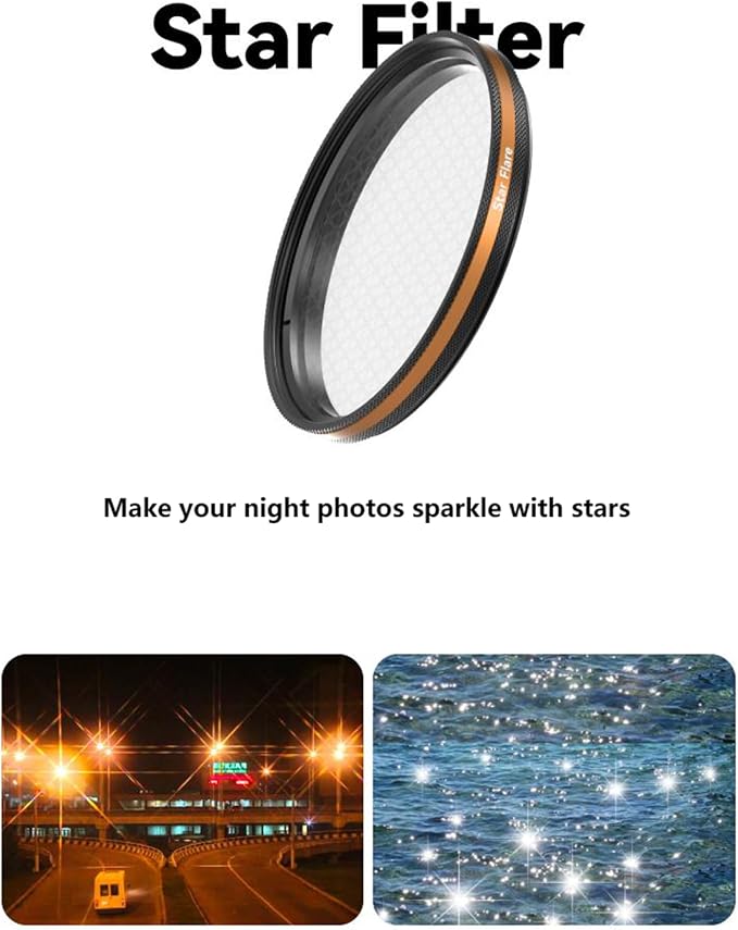 Fotorgear Camera Lens Filter,67mm Universal Phone Polarizer Filter Professional Photography for Camera Lens 67mm Clip On Filters CPL ND Black Mist Gold Streak for iPhone Xiaomi Huawei(CPL) - Image 7