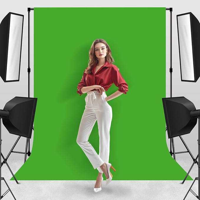 Green Photo Backdrop Professional Photography Background Polyester 5x7ft | Seamless Design eliminates Wrinkle Portrait Photography Wedding Dark Theme Decorations - Image 5